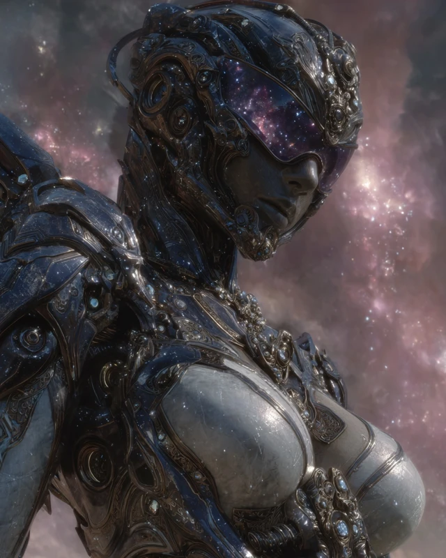 Mechanical Alien Female Cosmic Warrior