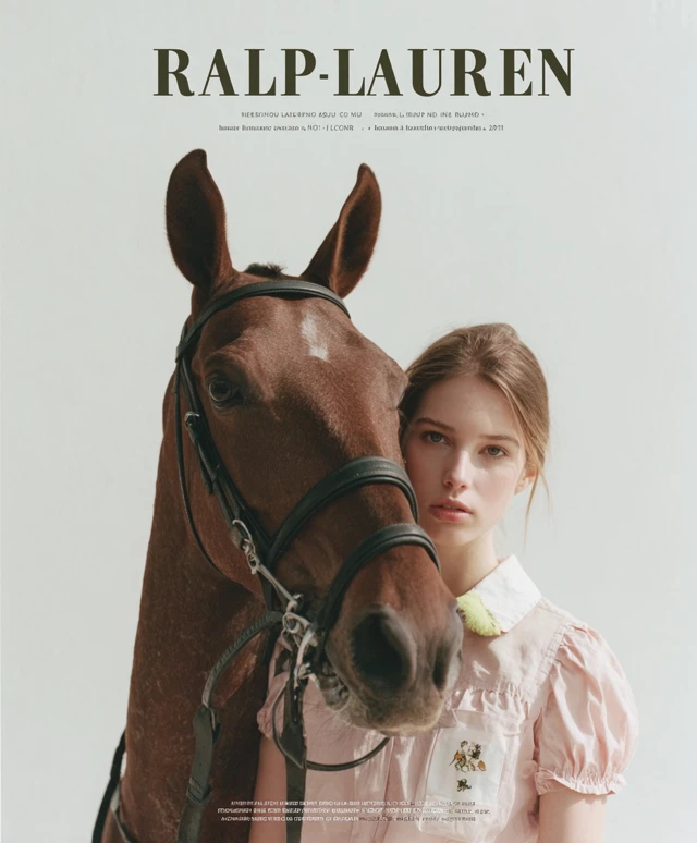 RALP LAUREN Fashion Editorial Horse and Model