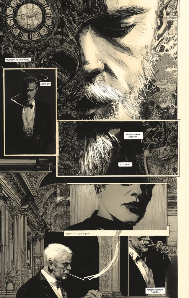 Murder Mystery Comic Panel Illustration