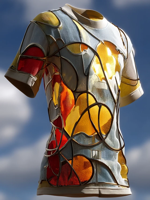 3D Breathing T-Shirt: Blue Sky Design
