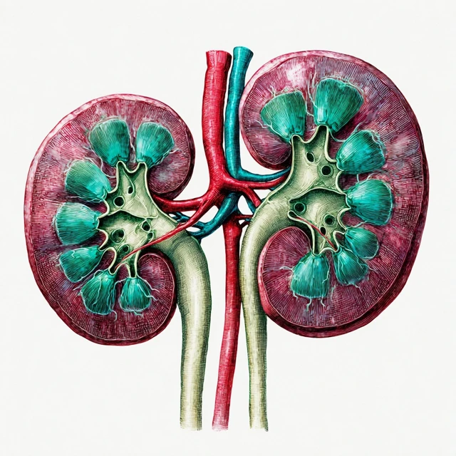 Adrenal Gland Anatomy Illustration Medical Science