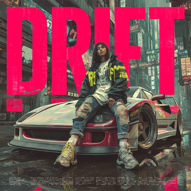 DRIFT: Cyberpunk Racing Game Poster
