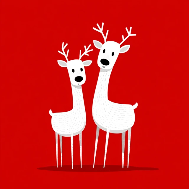 Cartoon Reindeer Christmas Clipart Design