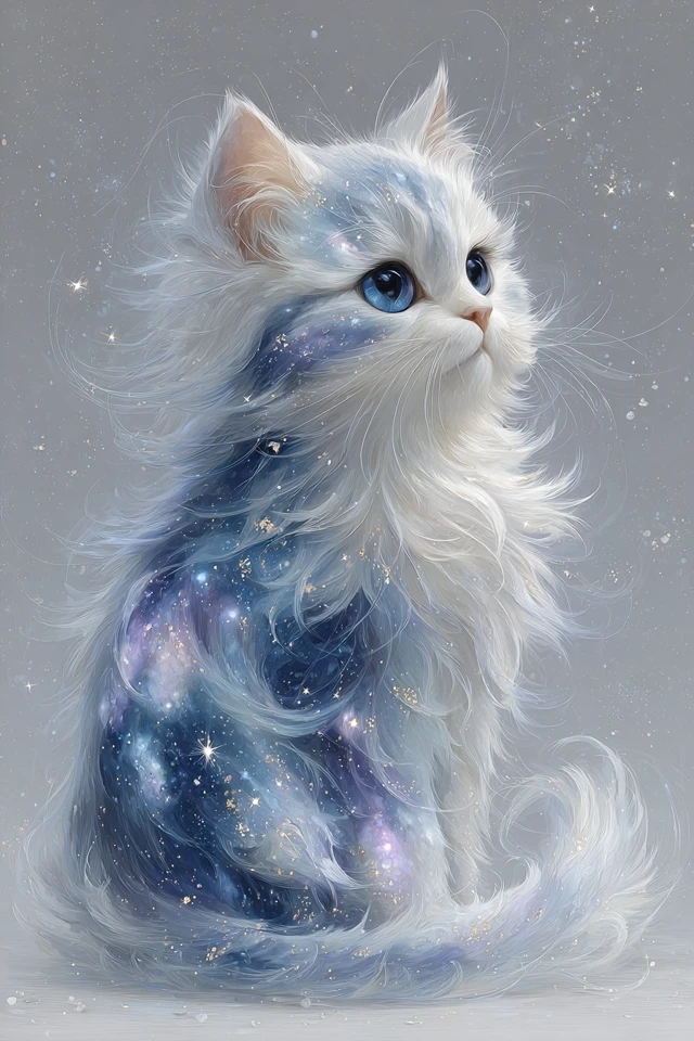 Galaxy Cat Watercolor Art
