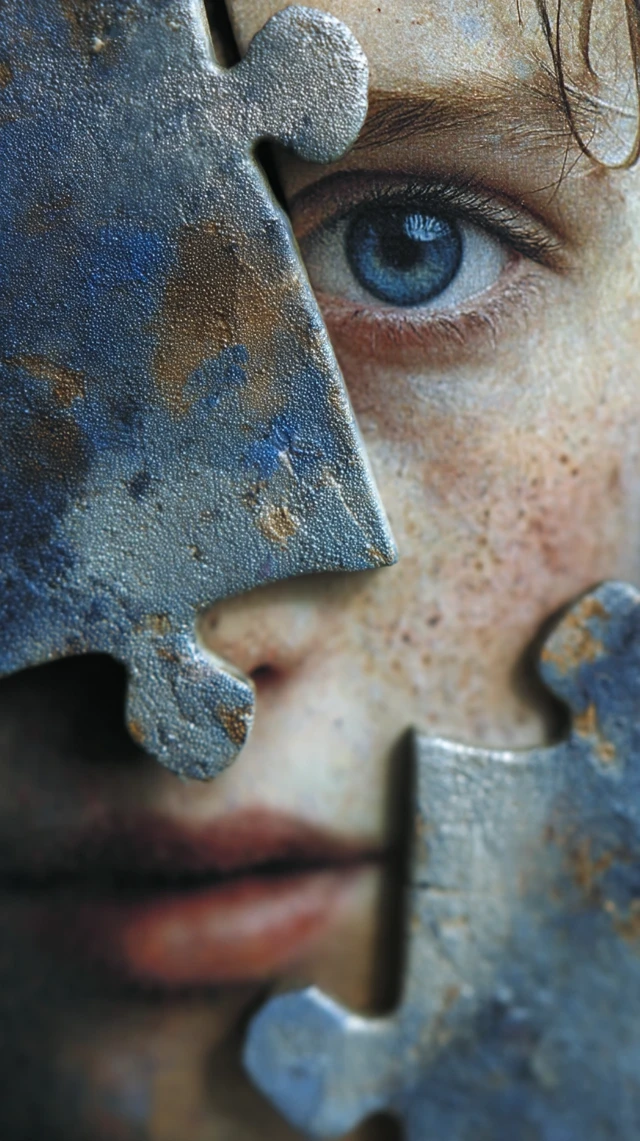 Human Face Puzzle Pieces