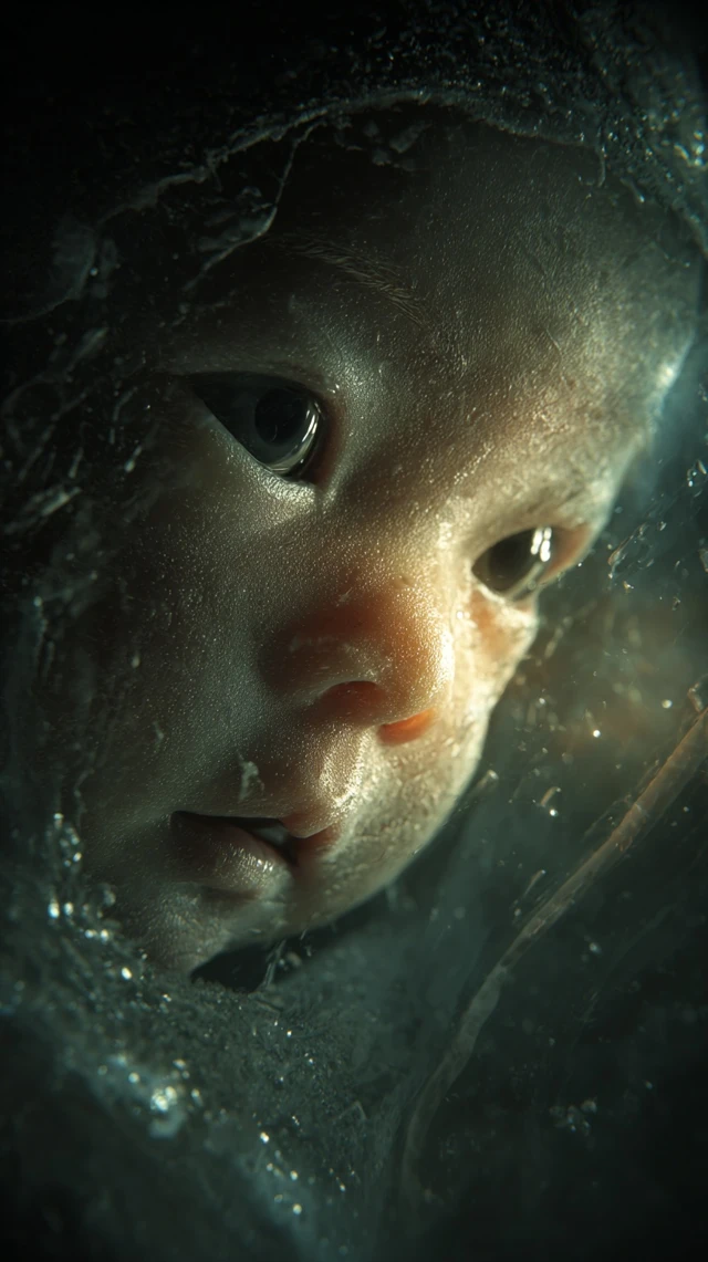 Realistic Fetus in Womb Thinking Deeply