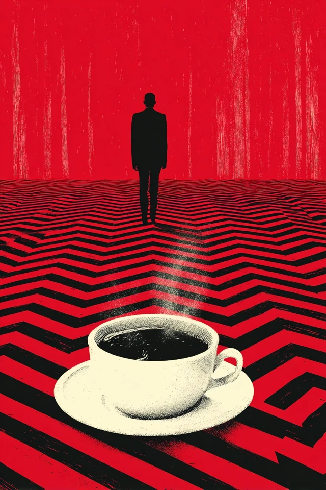 Twin Peaks Art Agent Cooper Coffee and The Black Lodge