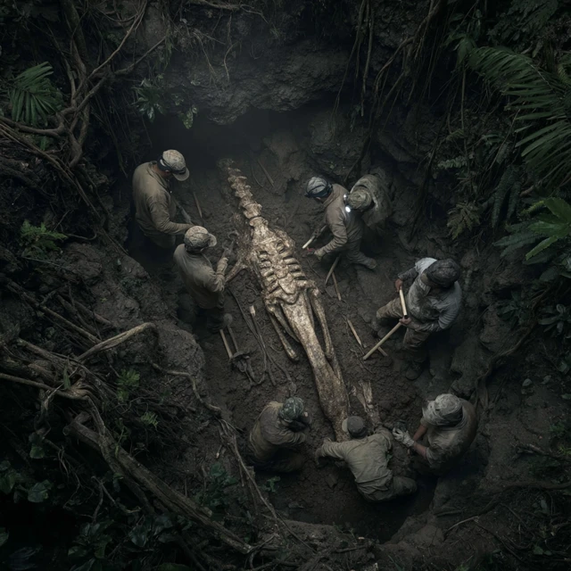 Archaeologists Uncover Giant Ground Sloth Fossil