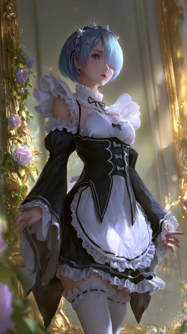 Beautiful Rem Illustration Art of Anime Series Re Zero