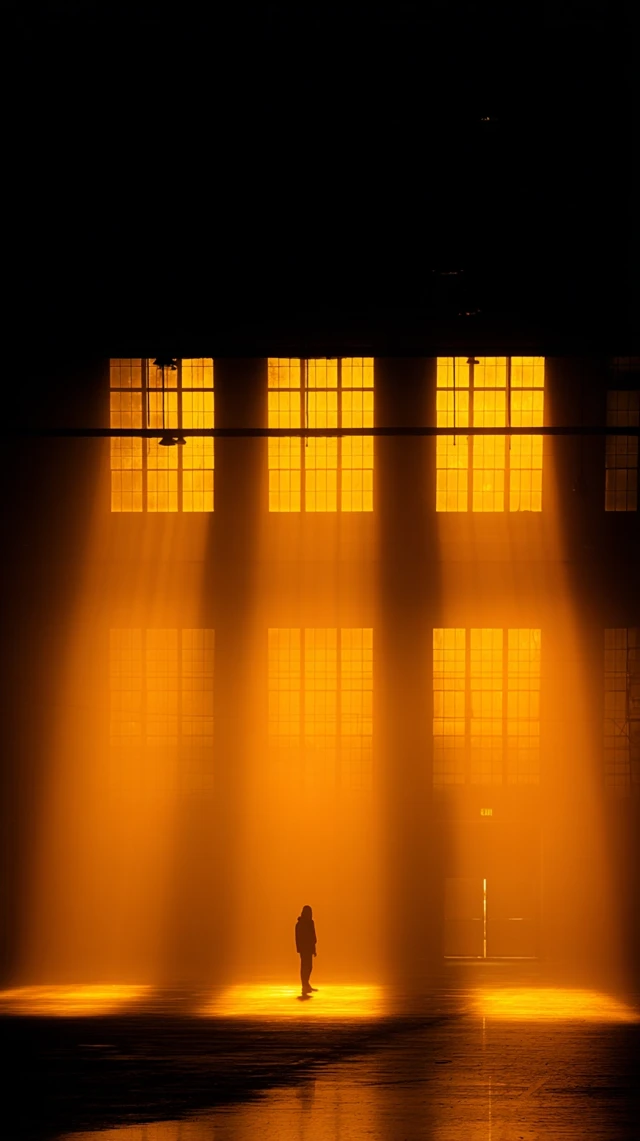 Silhouette Photography Dramatic Industrial Space