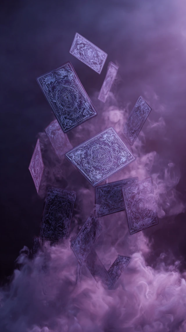 Mystical Tarot Cards in Slow Motion