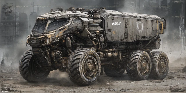 Halo Inspired Drone Military Vehicle Concept Art