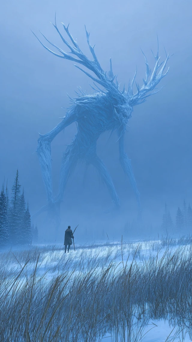 Wendigo Overlooks Prey A Dreadful Encounter