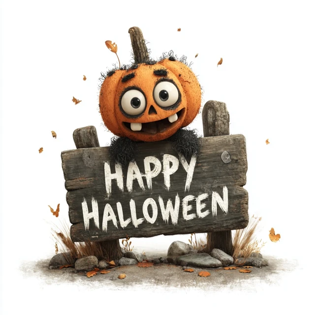 Happy Halloween Pumpkin Cartoon Illustration