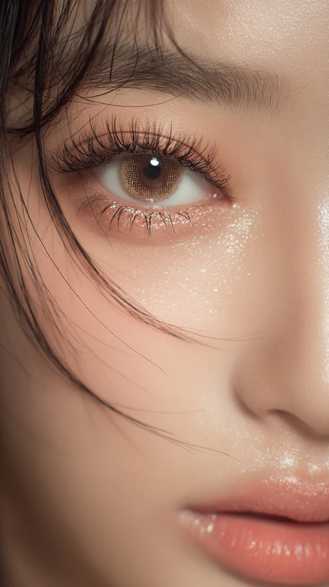 Japanese Girl Natural Beauty Close Up Eyelashes