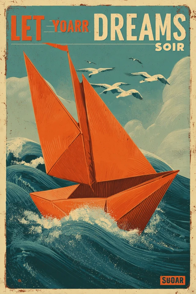 Dreams Soar Vintage Poster Art