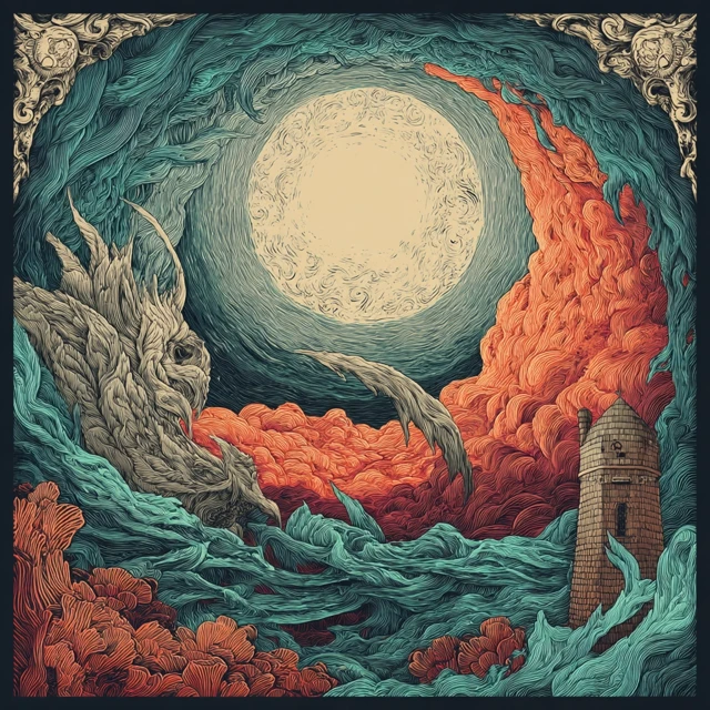 Soul Album Cover Art Intricate Line Work Epic Details