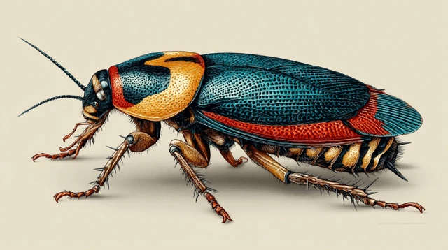 Cockroach Illustration for Pest Control Services
