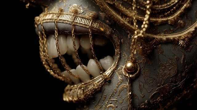 Ancient Egyptian Gold Dental Appliance CG Render