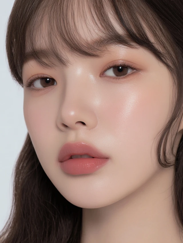 Korean Beauty Ad Asian Woman with Perfect Lips