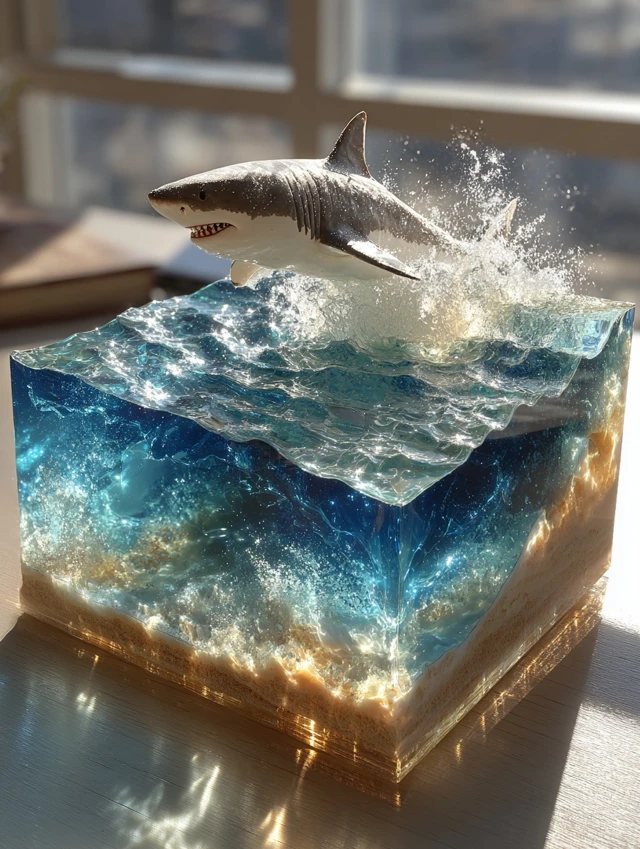 Great White Shark 3D Sand Table Model