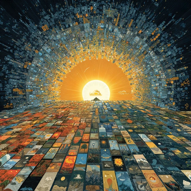 Journey to SelfDiscovery Mosaic Art Hope and Enlightenment