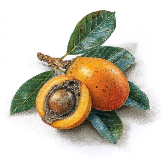 Realistic Loquat Fruit Illustration