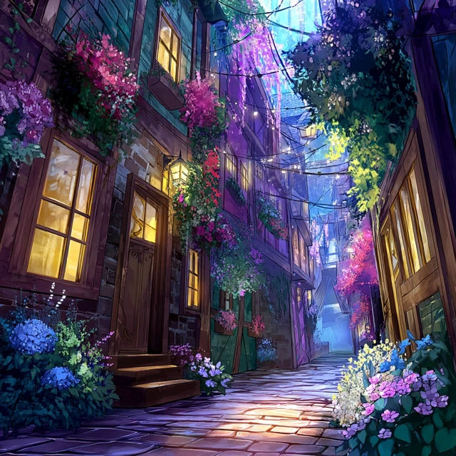 City Alleyway in Disney Manga Style