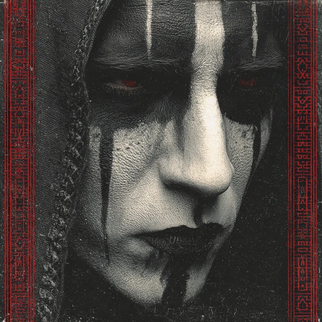 Black Metal Ritual Figure With Antlers