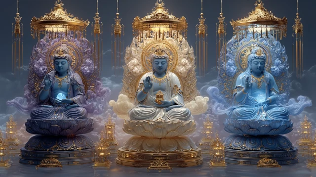 Medicine Buddha Celestial Composition Art