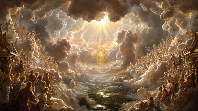 Celestial Choir Divine Scene Angels Worship Heaven