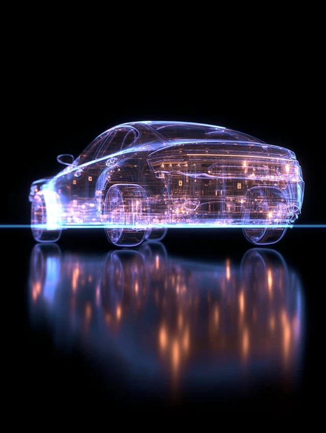 Xray Car Long Exposure Futuristic Energy Flow