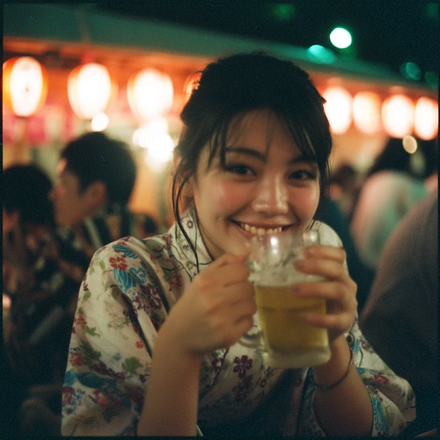 Japanese Festival Summer Beer Yukata Fujifilm