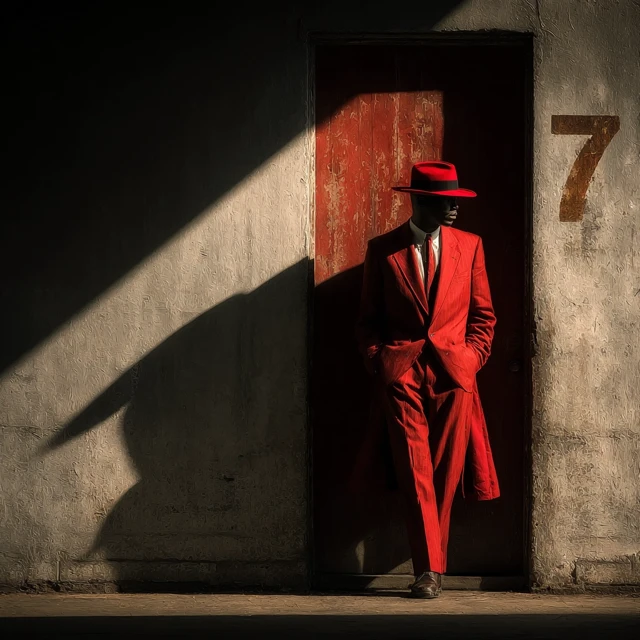 Red Hatman Mystery At Door 7 Ultra Realistic Photo
