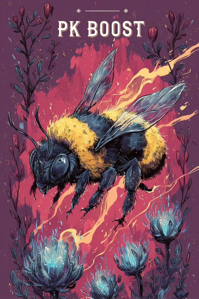 PK BOOST Illustration Bee in Comic Style
