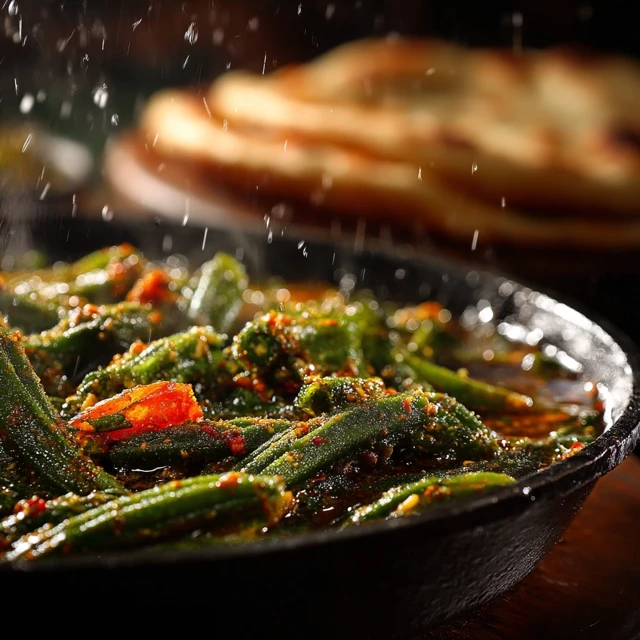 Bhindi Masala Macro Sizzle Indian Food