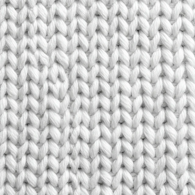 White Knitted Fabric Texture Closeup