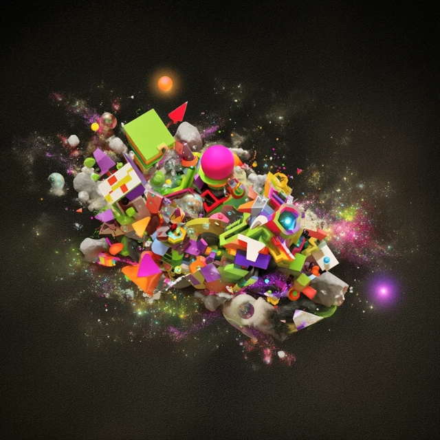 Abstract Surreal EDM Album Cover Art