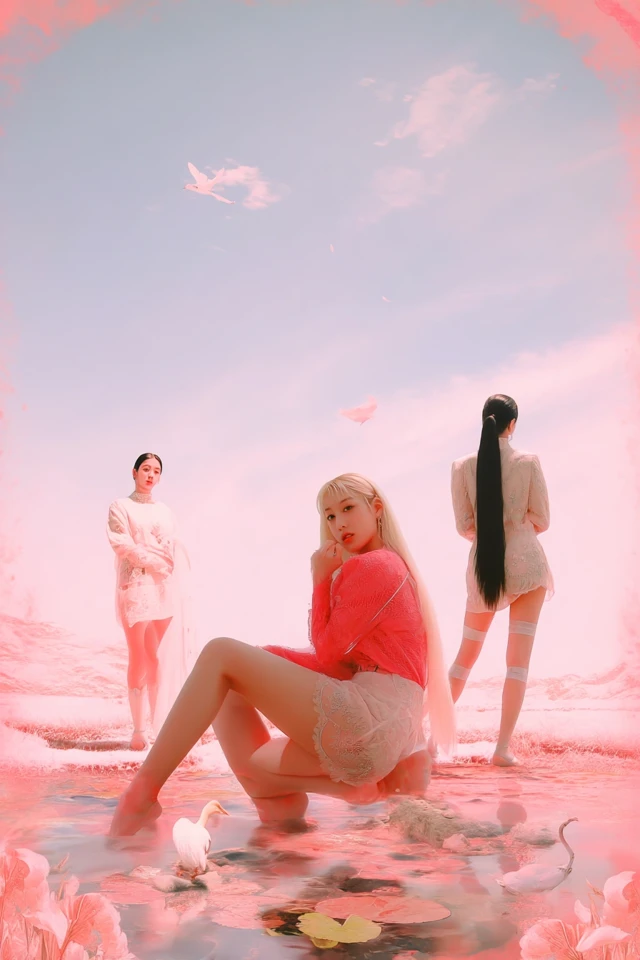 Aespa Concept Photo Surreal Pink Toned