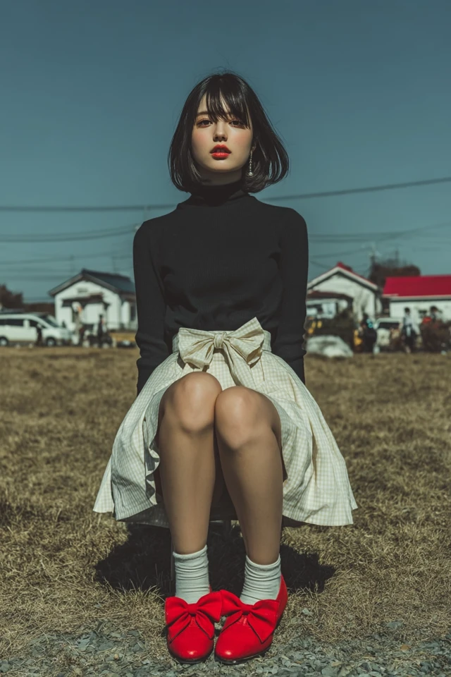 Japanese Girl Portrait in Modern Western Style