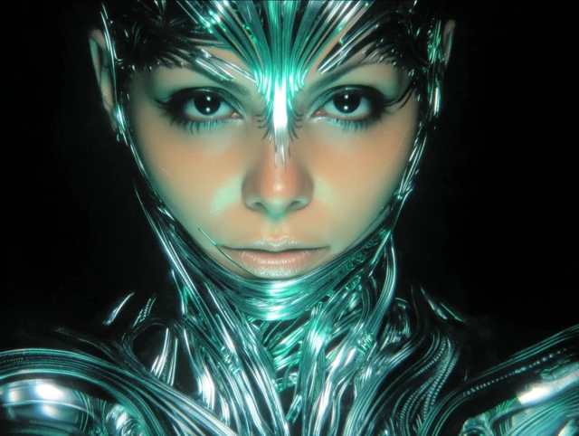 Cyberpunk Portrait Beautiful Woman in 2077