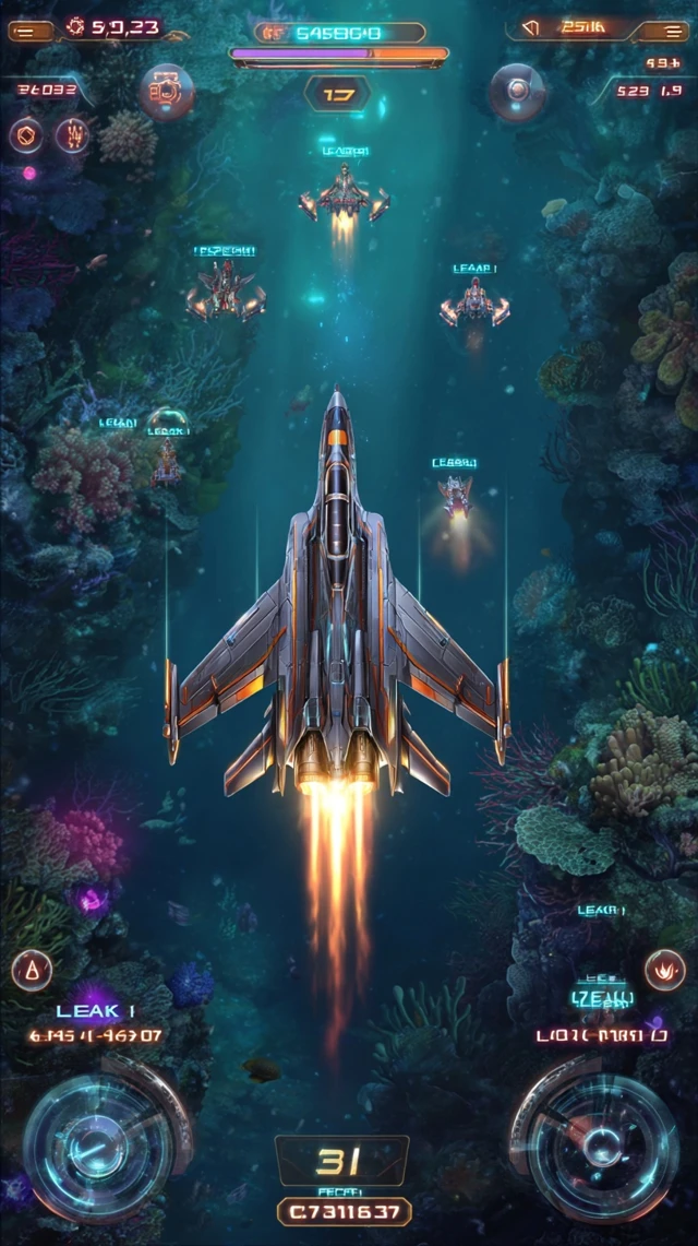 Deep Sea SciFi Shooter Game Art