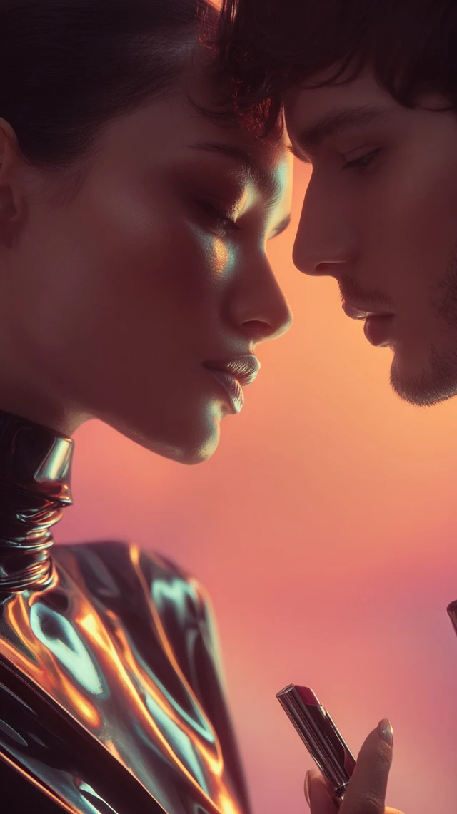 Romantic Couple Vogue Magazine Cover Editorial Photography