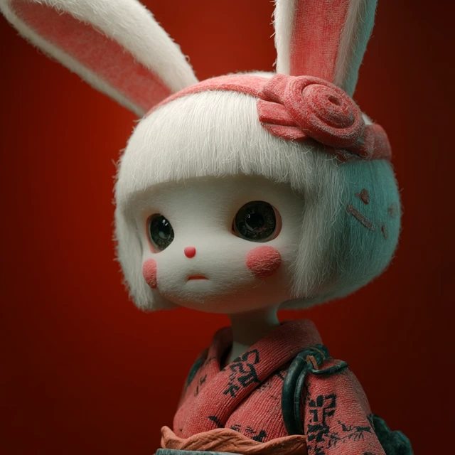 Cute 3D Bunny Character