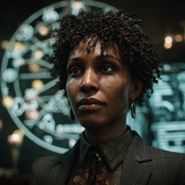 Black Woman in Business Magical Portrait 4K