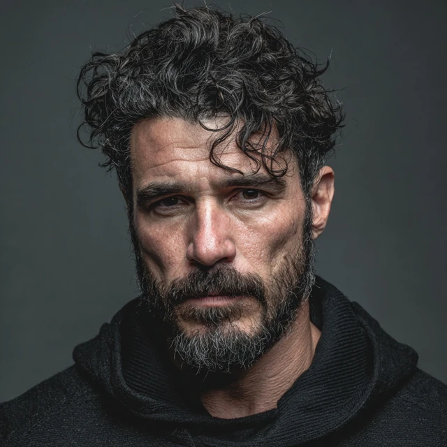 Modern Portrait of a Mysterious Man