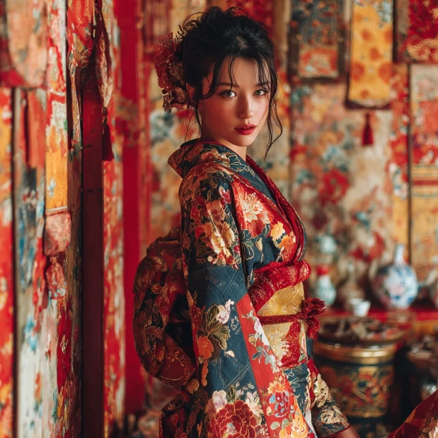 Japanese Kimono Girl Beautiful Portrait