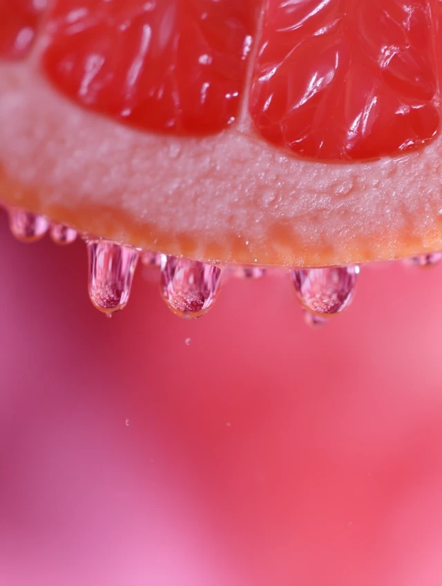 Grapefruit Macro Photography Water Droplets