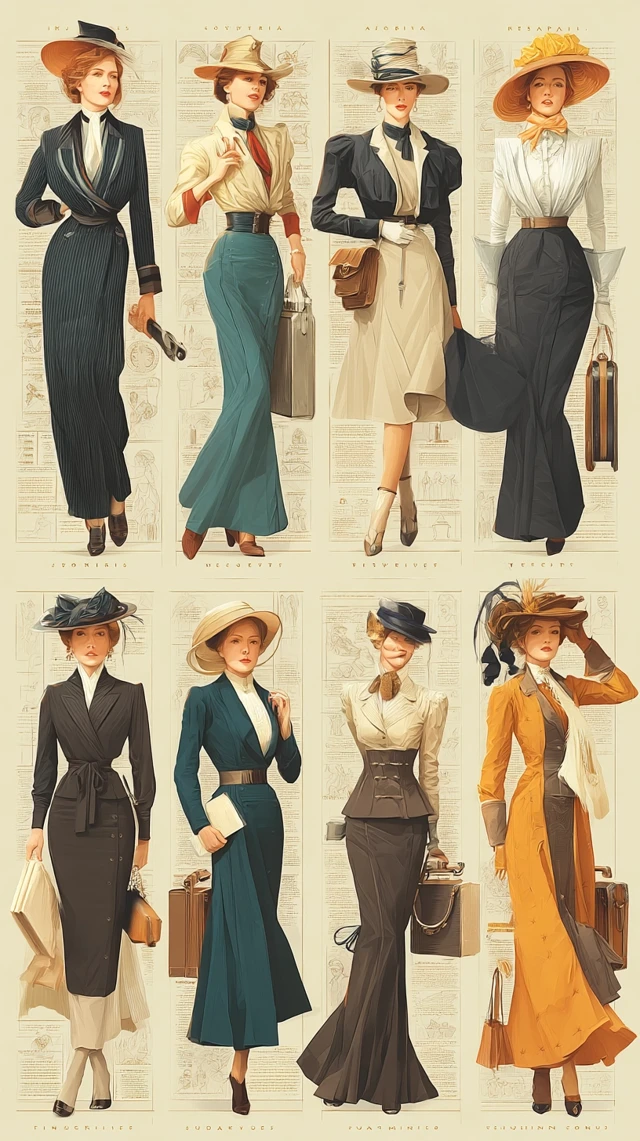 Vintage American Fashion: 1900-1940 Illustration
