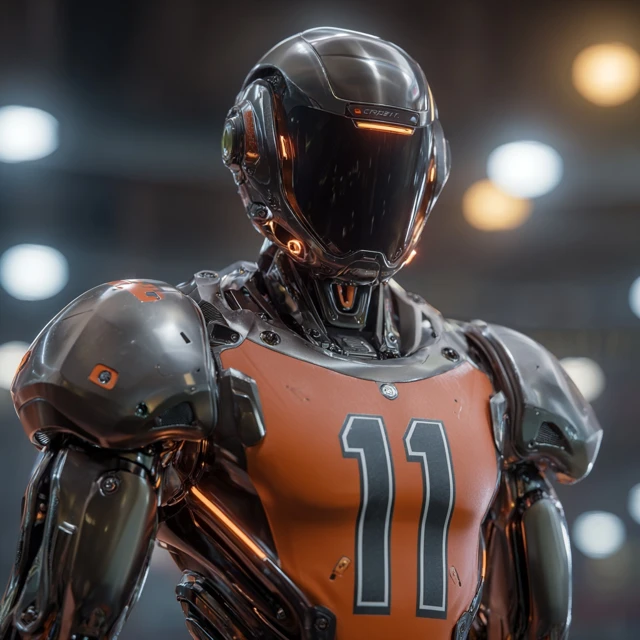 Futuristic Robot Athlete TOM Inspired SciFi Sports 3D Render